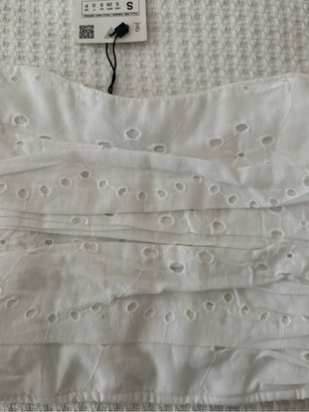 Zara Eyelet Embroidered Tube Top - Picture 6 of 8